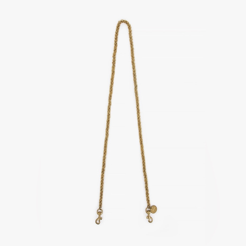 NWOT - CLARE V crossbody strap circle chain Italian brass